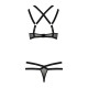 Комплект белья Passion Exclusive HAGAR SET S/M, black, стрэпы, трусики и лиф