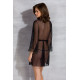 Пеньюар Passion AMBERLY PEIGNOIR black, XXL/XXXL, пояс в комплекте