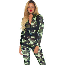 Эротический костюм десантницы Leg Avenue Pretty Paratrooper S, комбинезон, портупея