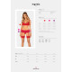 Комплект Obsessive Ingridia 3-pcs set XL/2XL, красный, бюстгальтер, стринги, пояс