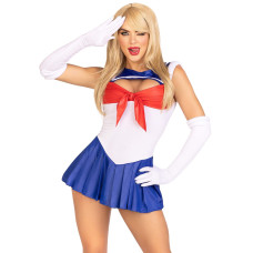 Эротический костюм Сейлор Мун Leg Avenue Sexy Sailor S, платье, перчатки, бант