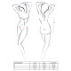 Боди монокини с открытой грудью Passion JUSTINA BODY S/M, black