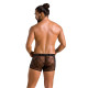 Мужские прозрачные боксеры Passion 032 SHORT JAMES XXL/XXXL Black, сетка