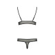 Комплект белья Passion ERZA SET S/M, black, лиф и трусики