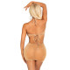 Платье Leg Avenue Lurex Rhinestone Keyhole Halter Dress One Size Gold