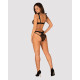 Напівпрозорий еротичний комплект Obsessive Obsessivia 2-pcs set black S/M, бюстгальтер та трусики, а
