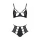 Распродажа!!! Комплект из эко-кожи Passion Tamaris Set black S/M, бюстгальтер и трусики