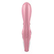 Смартвібратор-кролик Satisfyer Hug Me Pink, 2 мотори, діаметр 4,2см, широка кліторальна частина