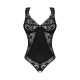 Мереживне боді Obsessive Donna Dream crotchless teddy M/L Black, відкритий доступ