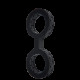 Наручники из силикона Doc Johnson The Cuffs Small - Black, хорошо тянутся, для рук и для ног