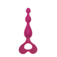 Анальная цепочка Alive Arrow Pink, силикон, макс. диаметр 3см
