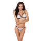 Комплект белья Passion ORIHIME SET L/XL, white, стрепы, лиф и трусики
