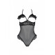 Эротическое боди Passion DOLLY BODY, XXL/XXXL, black, с открытыми чашками