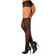 Эротические колготки-бодистокинг Obsessive Garter stockings S821 S/M/L, имитация чулок и пояса для ч