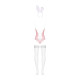 Эротический костюм зайки Obsessive Bunny suit 4 pcs costume pink S/M, розовый, топ с подвязками, тру