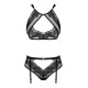 Комплект Obsessive Allastia 2-pcs set black L/XL