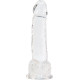 Прозрачный фаллоимитатор на присоске ADDICTION — Clear Dildo with Balls 8″, вибропуля в подарок