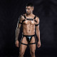 Эротический комплект для мужчин трусы + портупея One Size Black