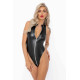 Боді Noir Handmade F294 Powerwetlook bodysuit with front zipper - L
