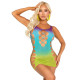 Сукня Leg Avenue Seamless Ombre Faux Lace Up Mini Dress One Size Ocean
