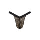 Кружевные трусики с заниженной талией Obsessive Estiqua panties M/L, черные