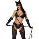 Эротический костюм кошечки-госпожи Leg Avenue Mistress Kitty L, перчатки, комбинезон, маска