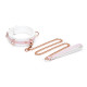 Ошейник с поводком Liebe Seele White & Pink Fairy Goat Leather Collar