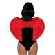 Крылья дьяволицы Leg Avenue devil wings Red, настоящие перья