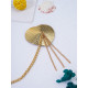 Пестис-сердечка з пензликами та чокером JSY Nipple Sticker RT236114 Golden