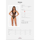Прозрачное боди Obsessive Selinne teddy XL/2XL Black, мелкая сетка, двойные бретели