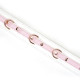 Ошейник с поводком Liebe Seele White & Pink Fairy Goat Leather Collar