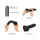 Реалистичный фаллоимитатор Strap-On-Me Sliding Skin Realistic Dildo Black S, эффект подвижной кожи