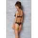 Эротическое боди Passion MARINA BODY, XXL/XXXL, black, с открытыми чашками