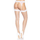 Чулки в крупную сетку Leg Avenue Fence Net Thigh Highs White, one size