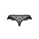 Трусики с оборками Passion Exclusive DONIA THONG S/M, black