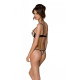 Эротический комплект Passion MARINA SET WITH OPEN BRA, XXL/XXXL, beige, открытые чашки