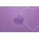 Мини-вибратор «Сердечко» FairyGasm PleasureStone violet, 9 режимов, на шнурке