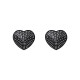 Накладки-сердечки на соски со стразами Obsessive A750 nipple covers, черные (мятая упаковка!!!)
