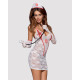 Еротичний мереживний костюм медсестри Obsessive Medica dress 5pcs costume L/XL, сорочка, рукавички, 