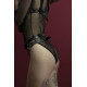 Гартеры Feral Feelings - Belt Briefs, трусики, натуральная кожа, цвет черный