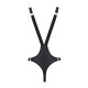 Мужское боди с люверсами Passion 028 HARRY XXL/XXXL Black, экокожа, на лямках