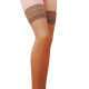 Панчохи Passion ST003 5 beige, класичні, на ажурній силіконовій резинці