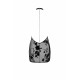Платье Noir Handmade F313 Mythos mini flocked mesh dress with jewelry rhinestone chain - L