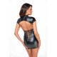 Сукня Noir Handmade F309 Fantasy wetlook mini dress with lace up back - XL
