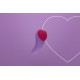 Вибратор в трусики FairyGasm HeartGem violet, на магните, пульт ДУ