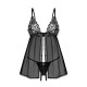 Пеньюар и трусики Obsessive Blomentis babydoll & thong M/L