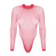 Сетчатый бодистокинг с длинным рукавом Obsessive B126 teddy red XL/XXL, красный