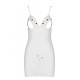 Сорочка с вырезами на груди, стринги Passion LOVELIA CHEMISE S/M, white