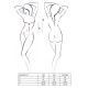 Комплект белья Passion IMAGINE SET OpenBra XXL/XXXL, black, лиф - мини-сорочка, трусики с оборками