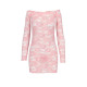 Прозрачная сорочка с длинным рукавом Passion YOLANDA CHEMISE L/XL, pink, трусики